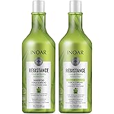 Inoar Résistance Bamboo Fiber Shampoo & Conditioner Kit with Biotin for Strengthening, Repair & Shine, 33.8 Fl Oz Each