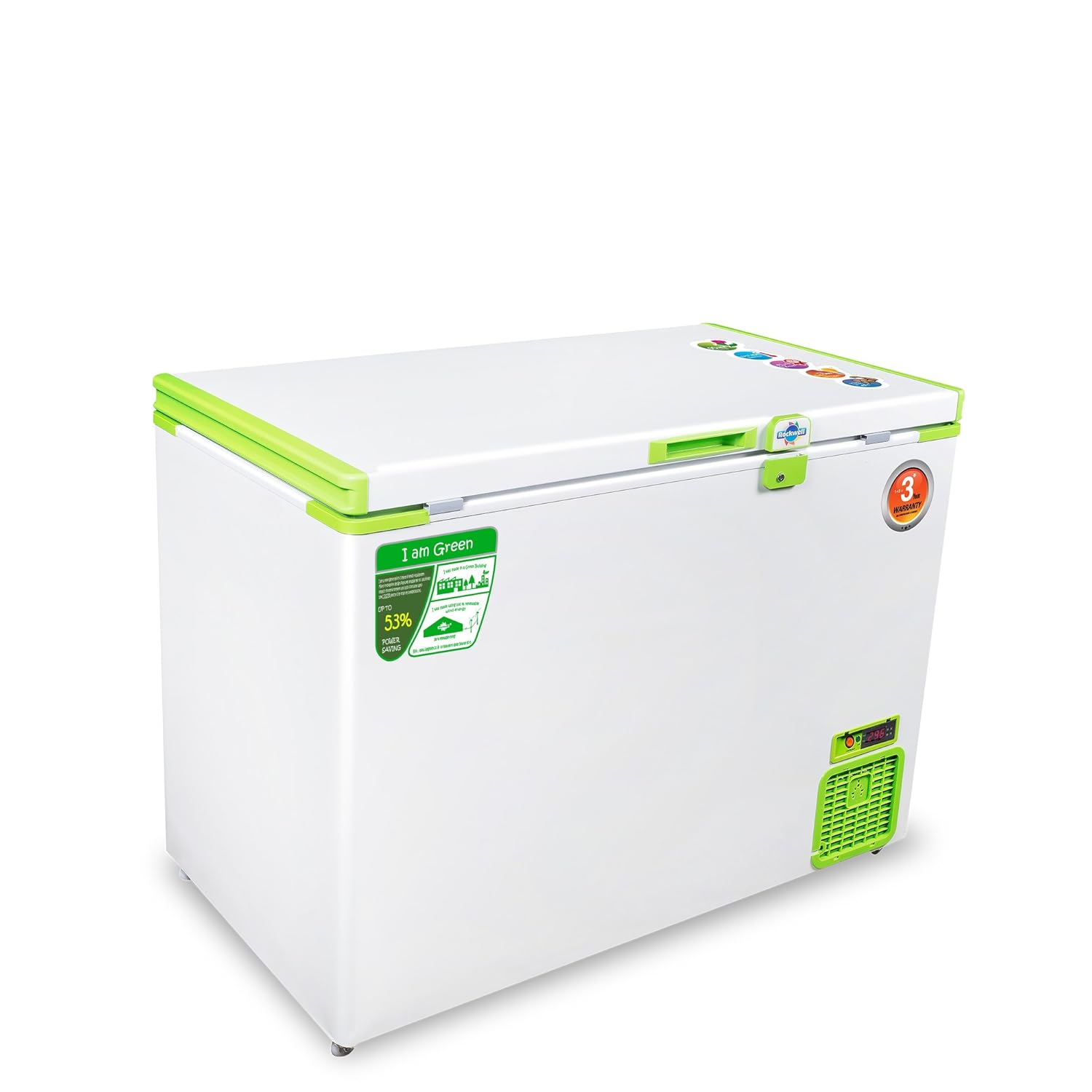Rockwell Deep Freezer (350 L, White and Green) Amazon.in Industrial