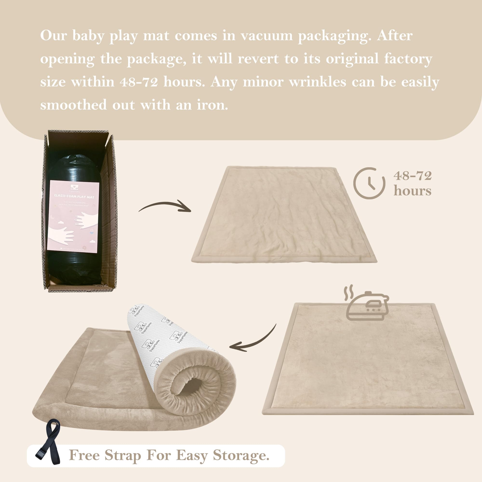 Ultra Soft Baby Play Mat for Floor, 50 X 50x 1.3