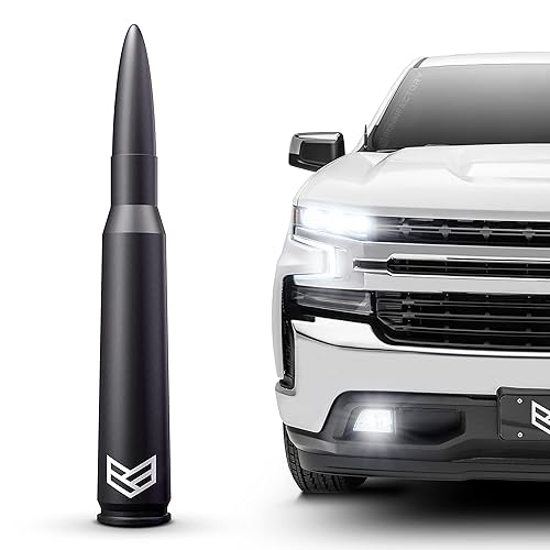 Antenna A Proiettile Ronin Factory Per Chevy Silverado E GMC Sierra (2007-oggi) – Corta, Antifurto TuffLock, M6/M7 - 2