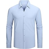 Alex Vando Mens Dress Shirts Regular Fit Long Sleeve Stretch Business Dress Shirts for Men