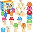 Torlam Alphabet Learning Ice Cream Toy Play Set, Toddler Learning Toy ABC Letter Recognition Matching 26 Letters Games, Kindergarten Preschool Classroom Must Haves Kids Learning Activities, 52 Pieces