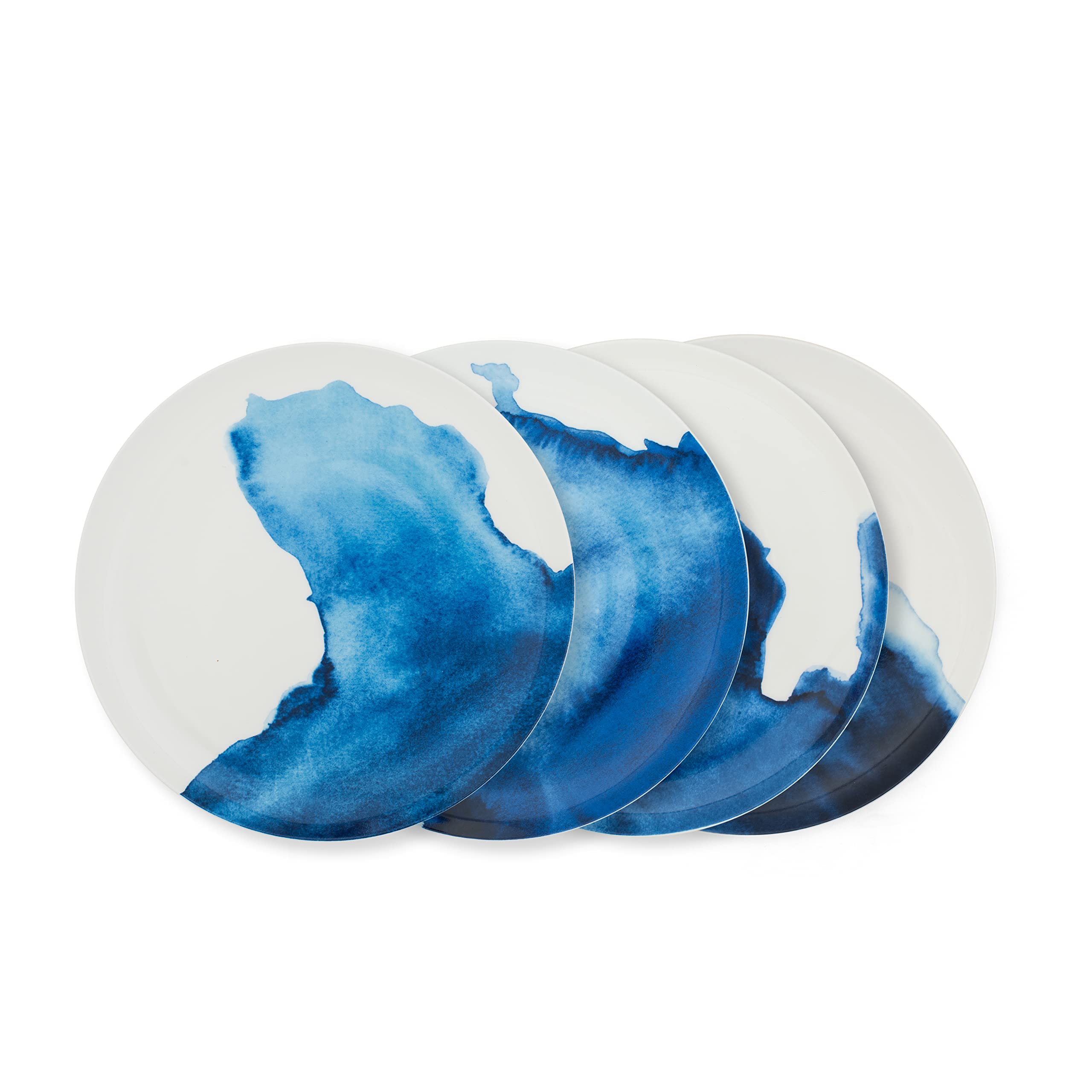 Rick Stein Coves of Cornwall - 4 Piece Dinner Plate Set - Large 28cm Diameter - Dining Set Featuring Beautiful Designs of Tableware Inspired by The Land and Seascape of Cornwall.