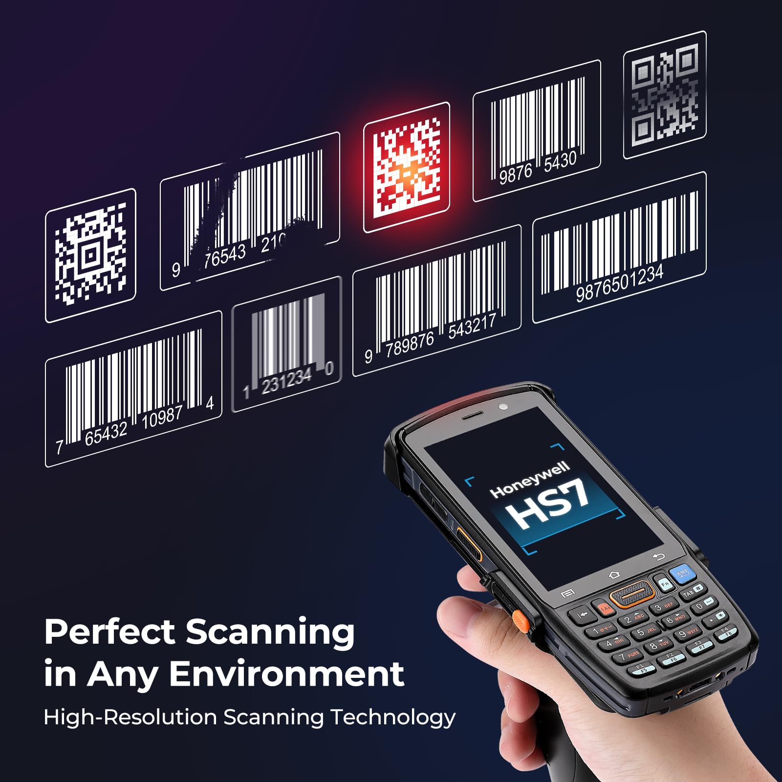 MUNBYN Android Barcode Scanner 082Pro, Android 12 PDA, Equipped with Honeywell HS7 Bar Code Scan Engine, IP67 Handheld Mobile Computer for Inventory Tracking, Warehouse, Logistics 2025