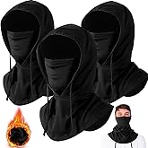 Evervibe 3 Pcs Winter Ski Mask for Men Black Fleece Balaclava Windproof Thermal Ski Mask Cold Weather Warm Face Cover Neck for Men Women Skiing Outdoor Work Riding Motorcycle Snowboarding Bike Cycling
