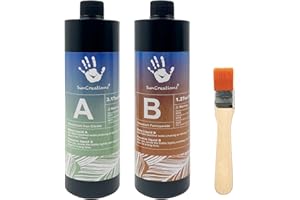 SUNCREATIONS 30oz Cyanotype kit, 2 Component Sensitizer Set, 450ml Each Bottle Large Size with Instructions