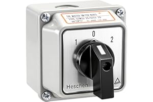 Heschen SZW26-20/D202.2D Universal Rotary Selector Switch with External Box and General Switch Insert LW28-20/4 660V 20A 3 Po