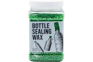 BW BLENDED WAXES, INC. Blended Waxes, Inc. Bottle Sealing Wax, Pastille Wax Seal Beads For Wine, Beer, and Liquor Bottle Sealing, Seals Between 25-30 Bottles, 1 lb, Emerald Green