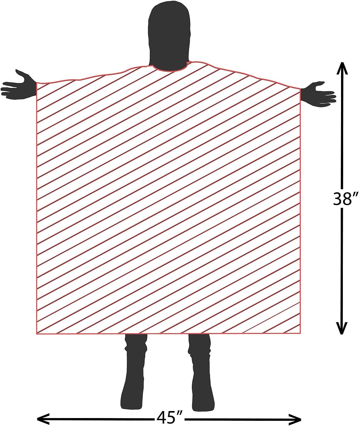 Mane Caper Burgundy Iridescent Salon Cape with Snaps Professional 45 inch X 60 inch Heavy Duty Material Extra Long Durability for Barbershop and Beauty Shop Use Long Lasting and Specialized (Maroon): Kitchen & Dining