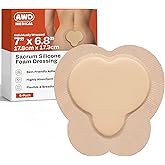 Bordered Sacrum Silicone Foam Dressing for Wound Care - Bed Sore Bandages - Waterproof and Breathable Silicone Bandages, Sacral Foam Dressing Absorbs Moderate to High Exudate - 5 per Box (7" x 6.8")