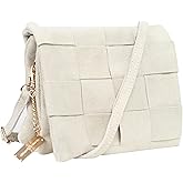 Premium Italian Leather Handmade in Florence, Italy. Suede Crossbody Bag for Women with a Detachable Strap Made in Italy