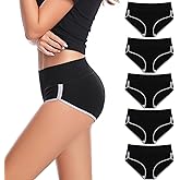CAILECOTTON Womens Underwear Cotton Briefs for Women Plus Size Panties for Women Pack 2/5