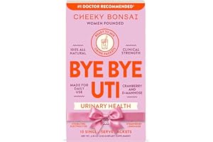 Cheeky Bonsai, Urinary Health Hydration Packets, Flush & Protect the Urinary Tract with D-Mannose, Cranberry & Electrolytes, Hibiscus Lemonade Flavor (10 Packets) No Added Sugar, Vegan and Gluten-Free