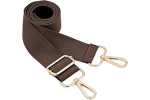 ZOOEASS Wide Shoulder Purse Strap Replacement Adjustable Belt Canvas Bag Crossbody Handbag(G-Brown)