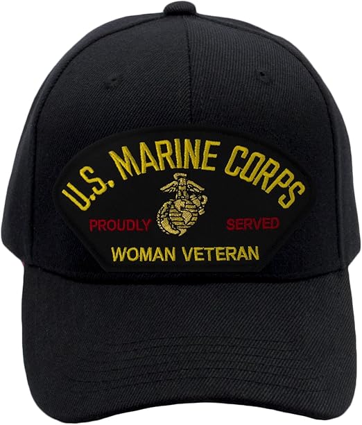 PATCHTOWN US Marine Corps Woman Veteran Hat/Ballcap Adjustable One