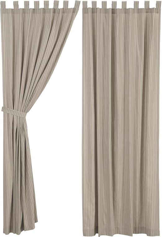 Amazon Com Vhc Brands Farmhouse Window Rachel Tan Tab Top Curtain