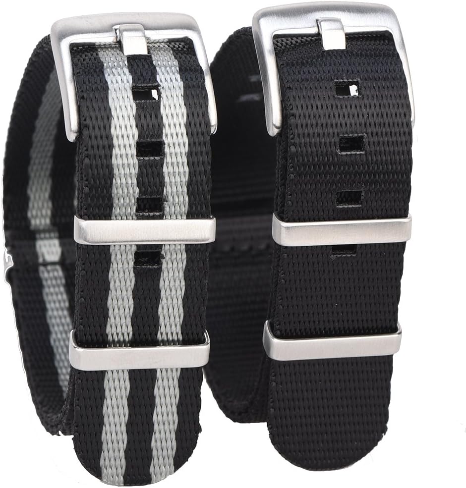 Randon Watch Bands NATO Strap Watch Straps Premium Ballistic Nylon Strap Stainless Steel Buckle