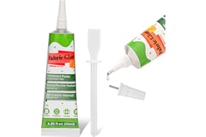 80 ML Clear Fabric Glue for Clothing - Permanent Washable Liquid Fusion Adhesive for Leather, Patches, All Fabrics