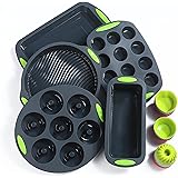 To encounter 41 Pieces Silicone Bakeware Set, Silicone Cake Molds, Nonstick Baking Sheet, Silicone Donut Baking Pans, 12Cup M