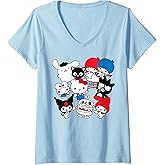 Womens Hello Kitty and Friends Hello Sanrio USA Americana V-Neck T-Shirt