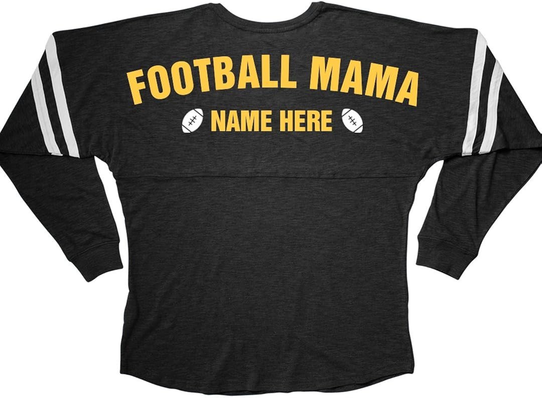 Football Mama Custom Fan Shirt Ladies Slub VNeck Game Day Jersey