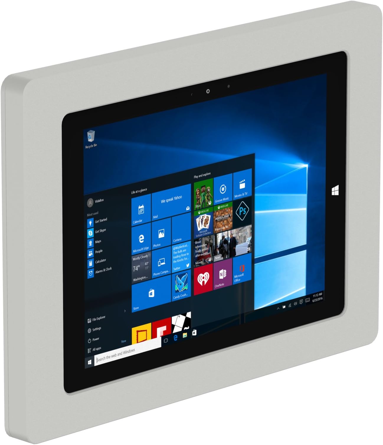 VidaMount Light Grey VESA Enclosure Compatible with Microsoft Surface 3