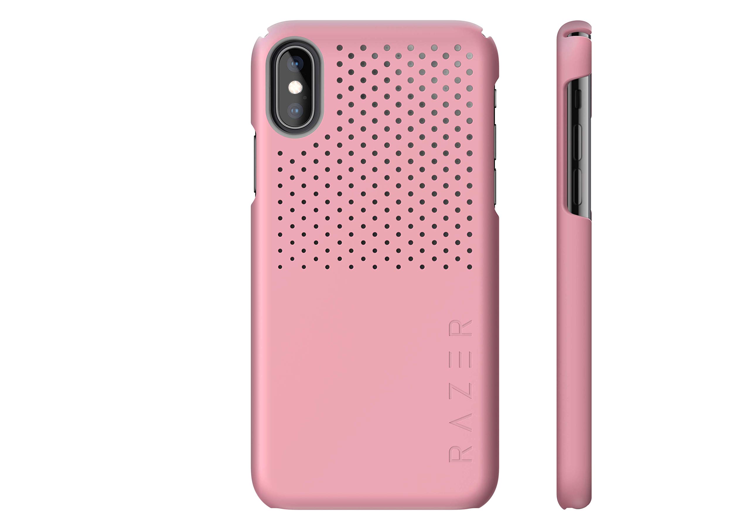 Razer Arctech Slim for iPhone Xs Case/iPhone X Case: Thermaphene & Venting Performance Cooling - Wireless Charging Compatible - Quartz Pink