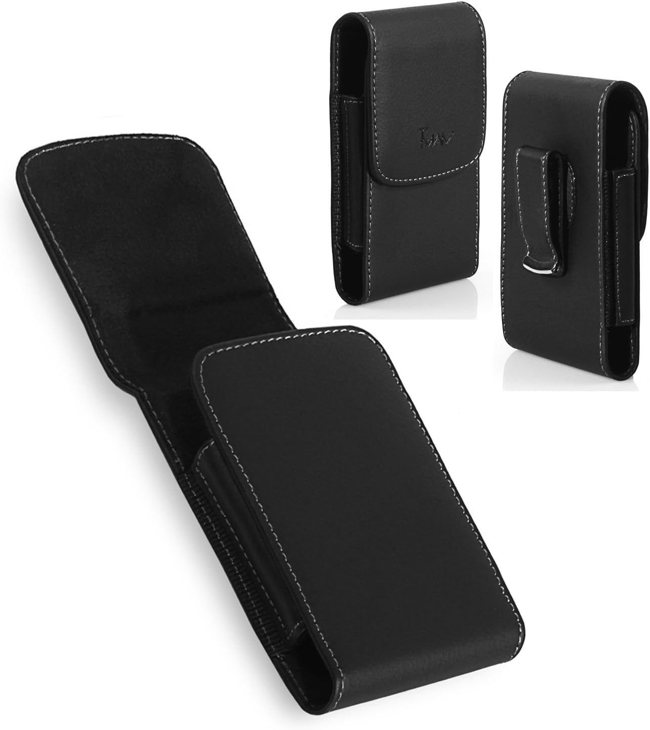 #1 TMAN Leather Premium Quality Magnetic Closure Vertical Belt Clip Case Pouch Holster for Nokia 3310 [PERFECT FITS WITH LIFEPROOF ON IT]