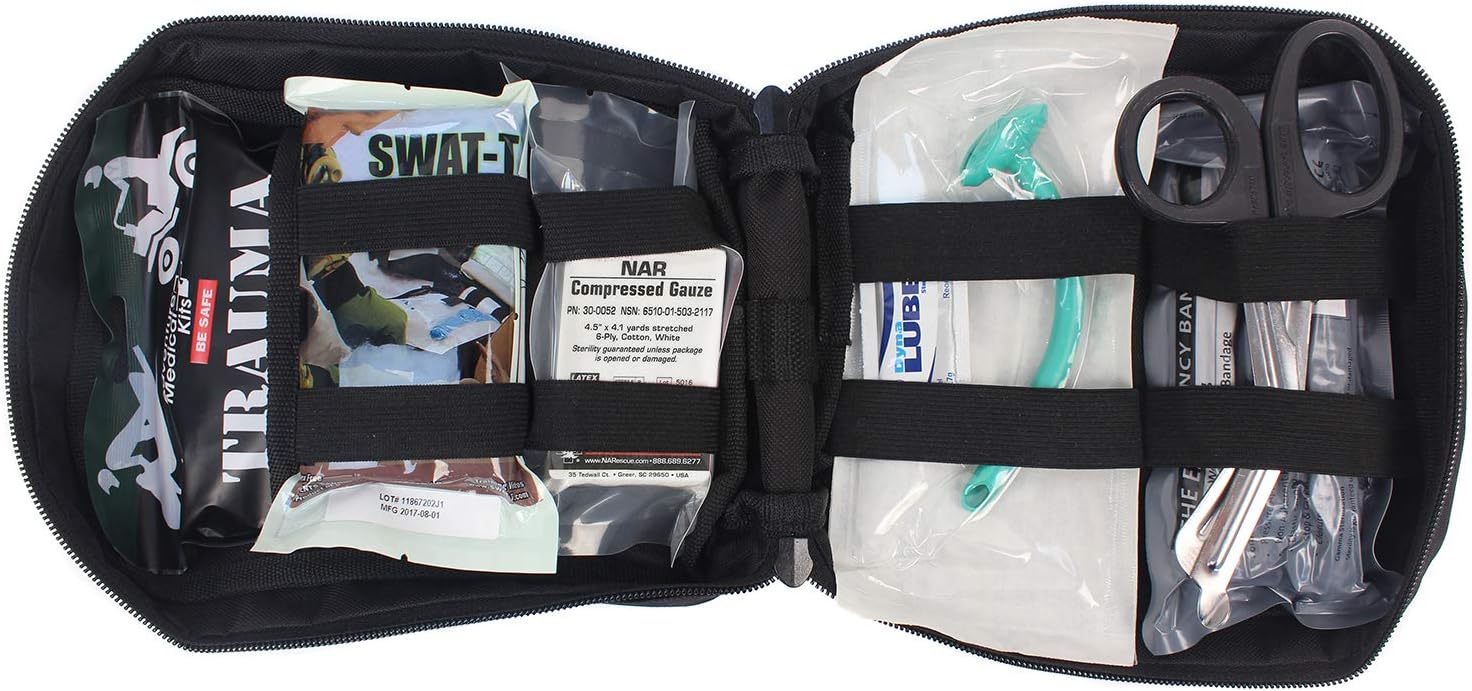 Ever Ready First Aid Meditac Tactical Trauma IFAK Kit with Trauma Pack Quickclot and Israeli Bandage in Molle Pouch (Updated Version Featuring SWAT-T): Health & Personal Care