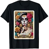 La Catrina Tarot Card Day of the Dead Dia de Los Muertos T-Shirt