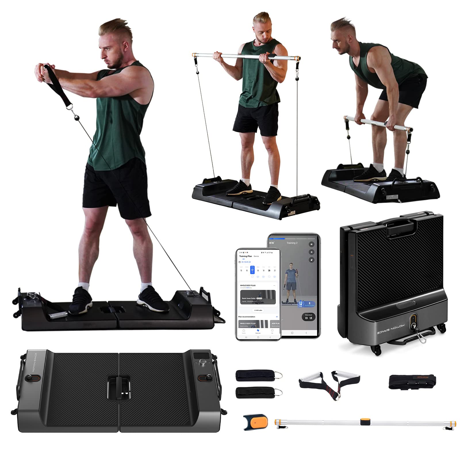 Photo 1 of Motion Space Smart Fitness Board- 6 IN 1 Foldable Home Gym Workout Equipment with Standard, Eccentric, Isokinetic Modes, Full Body Training, Strength, HIIT, Cardio, Plyometric, APP, WiFi and Bluetooth