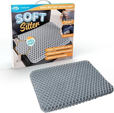 JML Soft Sitter Gel Cushion Honeycomb Seat Pad Grey