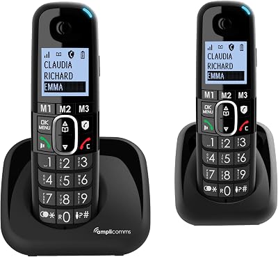 Amplicomms BigTel 1502 Cordless Big Button Phone with Extra Handset