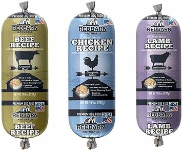 Redbarn Naturals Premium Dog Food Roll Variety Bundle 3 Flavors