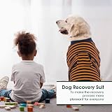 Kuoser Dog Surgery Recovery Suit Adjustable Post Surgery Body Suit Brown XL view 5