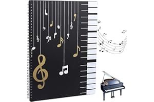 CAVLA A4 Sheet Music Folder - Waterproof, Writable, 50 Pages, Spiral Bound Music Storage