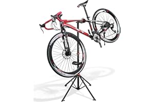 AKOZLIN Bike Repair Stand Height Adjustable Bike Stand Maintenance Workstand Ebike Bicycle Repair Rack with Quick Release Tel