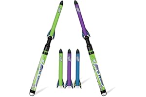 Geospace Pump Rocket Bungee Blast JR. Battle Pack (2 Launchers + 5 Foam Rockets Total)