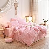 HAIHUA Fluffy Comforter Cover Queen Set, Faux Fur Bedding Sets Queen 1 Pieces (1 Plush Duvet Cover) Fuzzy Bed Set, (Queen)