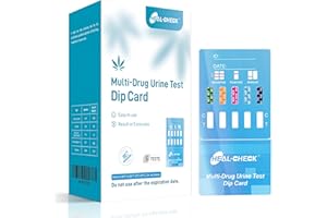 HEAL-CHECK Multi-Drug Urine Test Screen Dip Card 5 Panel at Home Instant Drug Tests Kit(THC-Marijuana,MET-Meth,MOR-Morphine,AMP,COC)-5 Pack, EXP. Dec.2025