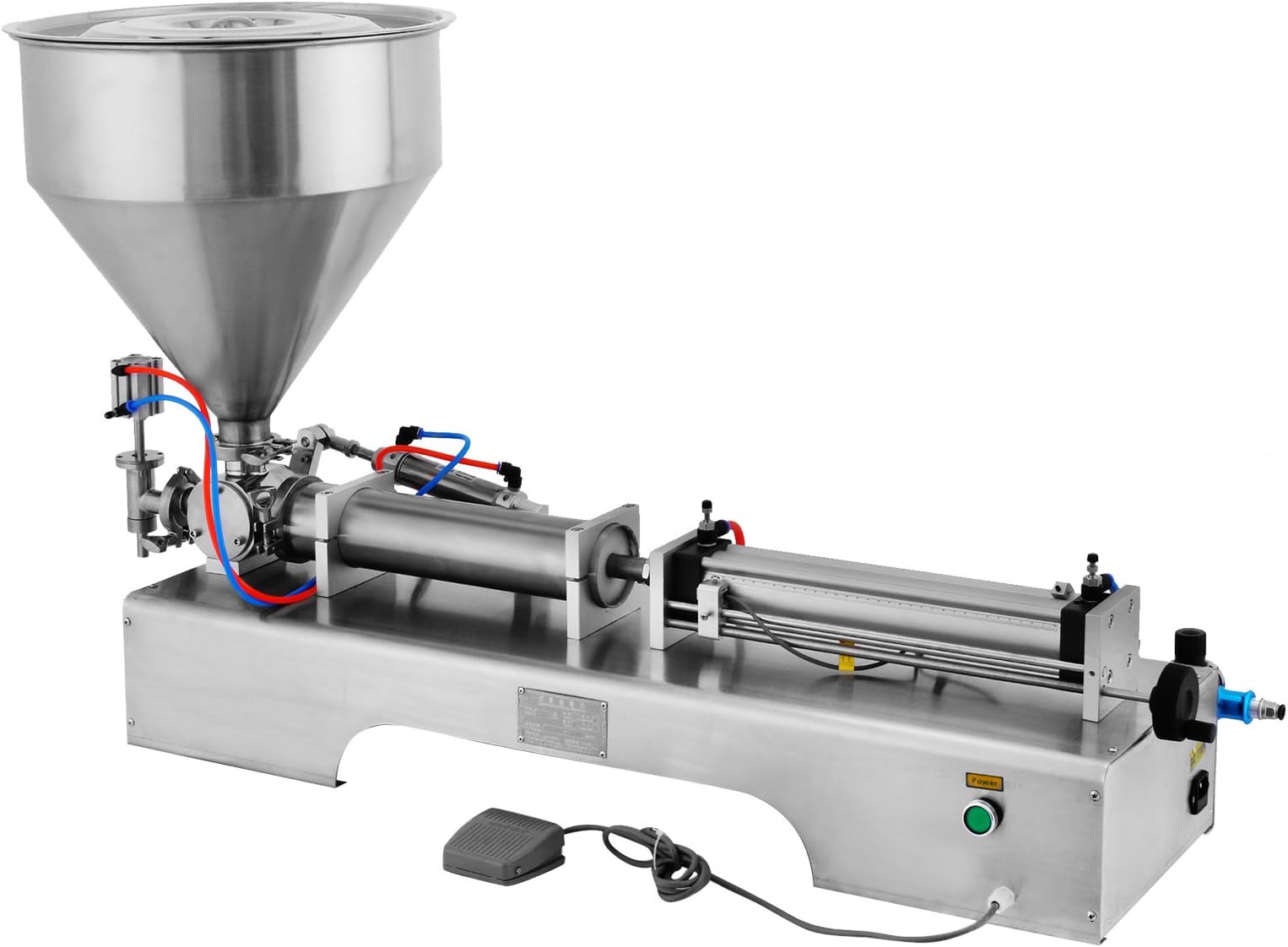 Forkwin Pneumatic Liquid Filling Machine 100-1000 ml Liquid Filling Machine 0-30 bottles/min Pneumatic Paste Filling Machine for Liquid Paste