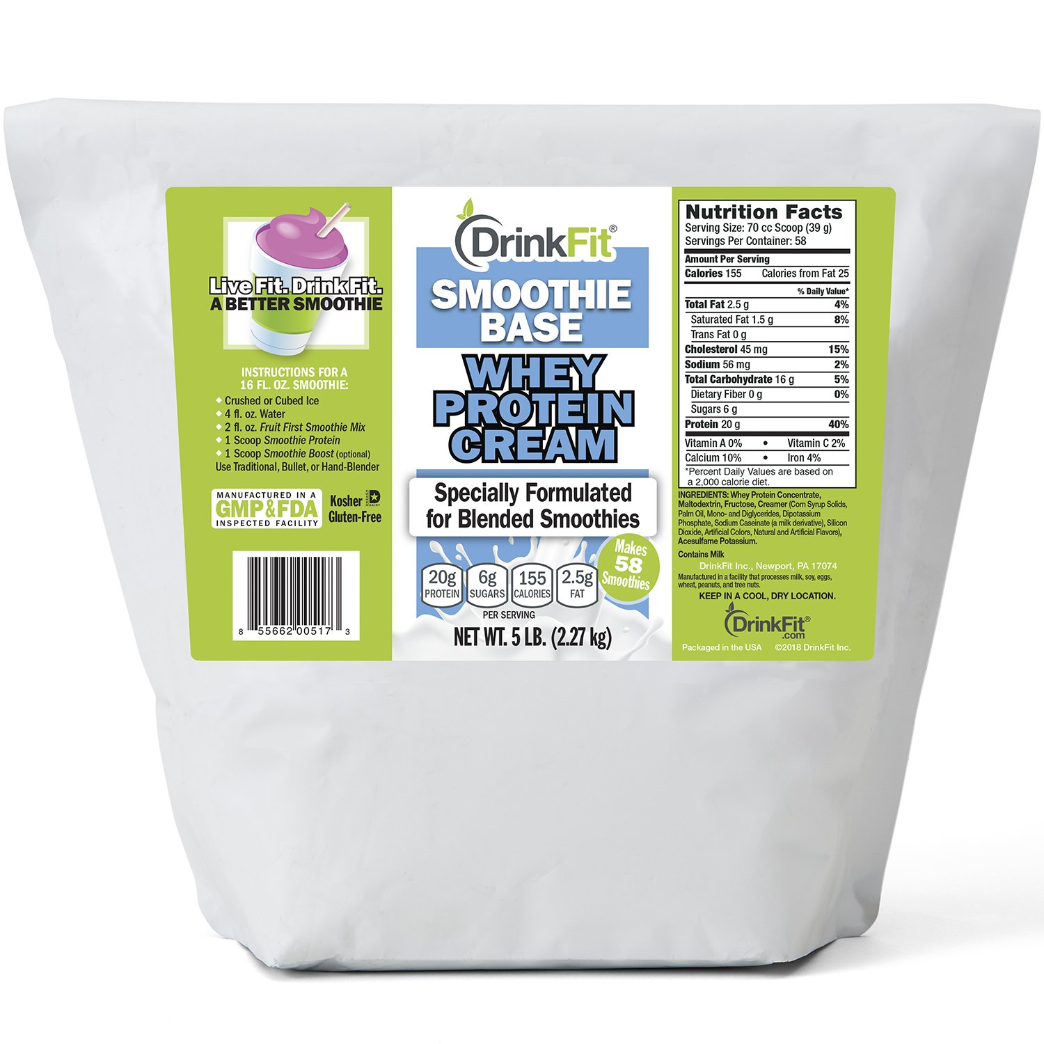 DrinkFit Blender Smoothie Mix Concentrated Real Fruit