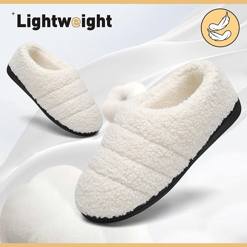 Unisex Hausschuhe Wärme Memory Foam Weiß 42/43EU