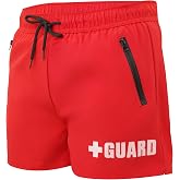 BLARIX Guard Volley Swim Trunks Short Length Red