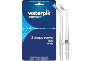 Waterpik Genuine Plaque Seeker Replacement Tips, Water Flosser Tip Replacement, PS-100E, 2 Count (Assorted Colors)