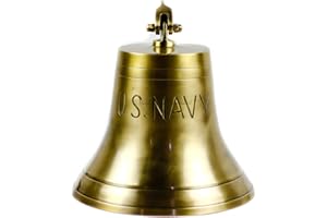 10" Polished Brass Dinner Bell - Nautical Decor