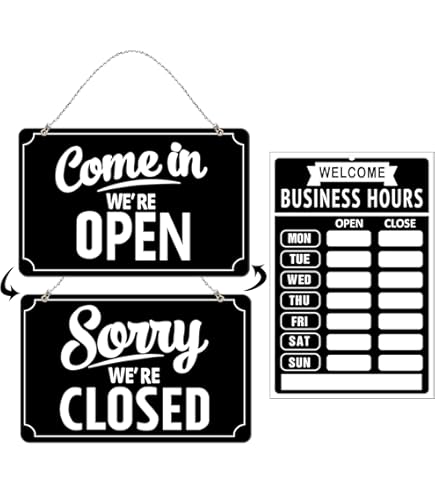 Amazon.com : Welcome We are Open Sorry Closed Sign. 2-Sided