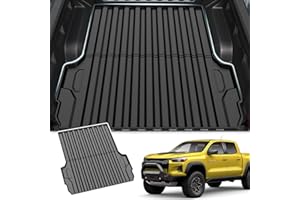 IKABEVEM Truck Bed Mat Compatible with 2023-2025 Chevy Colorado/GMC Canyon 5FT - Custom Fit TPE Heavy Duty Cargo Liner - All Weather Pickup Bed Mat for Colorado/Canyon 2023 2024 2025