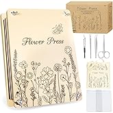 Dreamon Large Flower Press Kit - 11.8" x 8.3" 10 Layers DIY Wooden Flower Pressing Kit with Storage Bag Arts and Crafts Kits for Adults & Teens, Great Gift for DIY Arts and Crafts Lovers