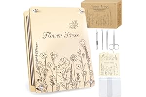 Dreamon Large Flower Press Kit - 11.8" x 8.3" 10 Layers DIY Wooden Flower Pressing Kit with Storage Bag Arts and Crafts Kits for Adults & Teens, Great Gift for DIY Arts and Crafts Lovers